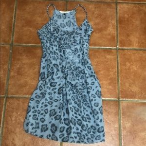 Rebecca Taylor gray leopard dress